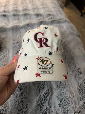 '47 Women's Colorado CR White Cap with Red & Navy Stars
